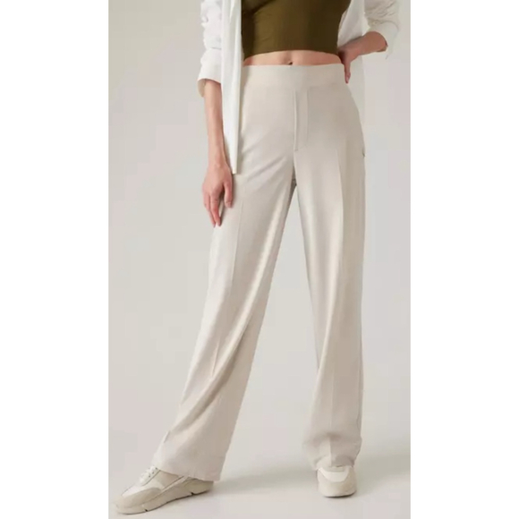 Athleta Brooklyn Heights High Rise Trouser Pants Womens Plus Size 18 Wide Leg - Picture 3 of 16
